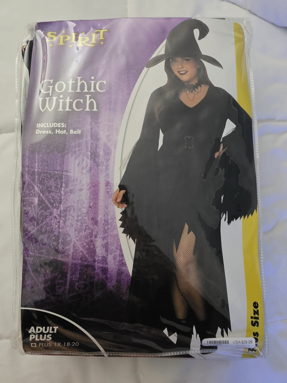 Spirit Gothic Witch Costume in Black and Purple
